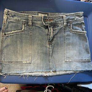 Abercrombie & Fitch Blue Jean Mini Skirt Casual
